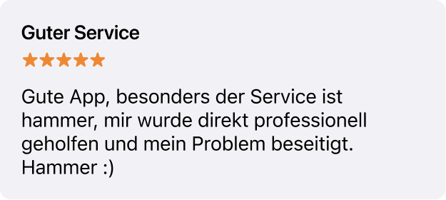 App Store Bewertung 5